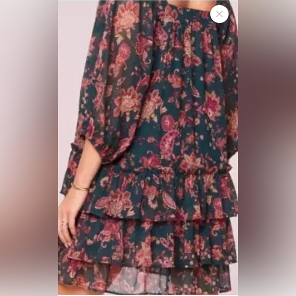 Band of the free Mandy Pine Berry long sleeve dress sz M nwt 010 - Picture 2 of 3